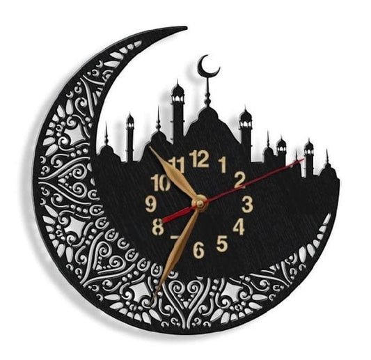 Islamic Wooden Wall Clock