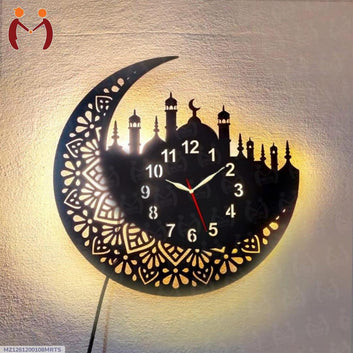 Islamic Wooden Wall Clock