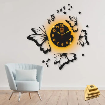 Butterfly Design Wall Clock