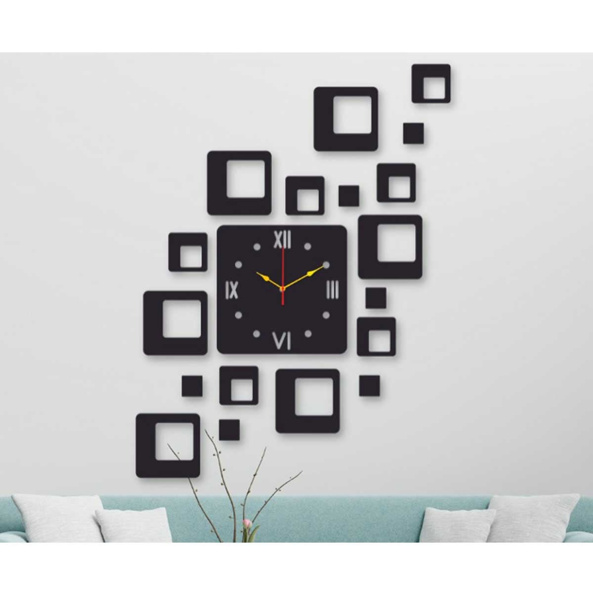 Beautiful square design wall clock